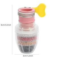 6 Layers Water Filter Tap Purifier Medical Stone Coconut Charcoal Nozzle For Faucet Kitchen Accessories Household Water Filter rožinė