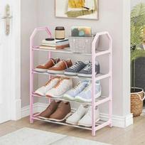 Simple Shoe Rack Creative Home Shoe Rack Living Room And Dormitory Shoe Storage Racks Multi-functional With Space Saving rožinė
