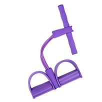 Resistance Bands Elastic Fitness Bands For Sports Exercises At Home Multifunctional Portable 4 Tube Elastic Pedal Puller violetinė