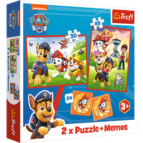 PAW PATROL TREFL  30+ 48+ 24 memo kortelės dėlionė-žaidimas