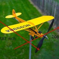 3D Piper J3 Cub Vėjo malūnėlis Lėktuvas Metalinis Lėktuvas Vėjo krypties rodyklė Lauko Stogo Vėjo krypties indikatorius Vėjo malūnėlis Sodo dekoras