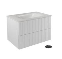 Pakabinama vonios spintelė su praustuvu Besco Akya Linea, 66 cm, balta