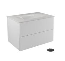 Pakabinama vonios spintelė su praustuvu Besco Akya Classic, 66 cm, balta