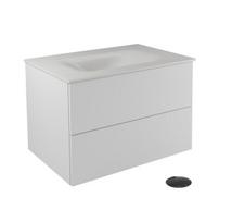Pakabinama vonios spintelė su praustuvu Besco Akya Classic, 76 cm, balta