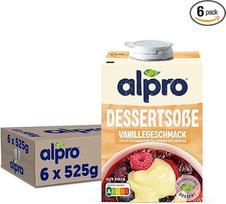 "Alpro" vanilės skonio desertinis padažas - sojų padažas - veganiškas ir natūraliai be laktozės - gausu kalcio ir vitaminų - 6 x 525g