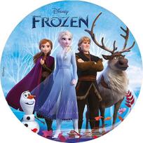 "Dekora" - "Frozen" torto papuošalas iš valgomojo popieriaus - valgomoji torto dekoracija vaikų gimtadienio šventėms - vaflinis diskas 20 cm