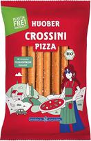 Huober Crossini Pizza, ekologiškos tešlos lazdelės su klasikiniais picos prieskoniais, birios ir pikantiškos, pakuotė be plastiko, 100 g