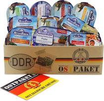 OLShop AG Ostpaket Rügen Fish su 10 VDR produktų, įskaitant kortelę Dovanų idėja Žuvų paketas Dovanų rinkinys Rytų produktai