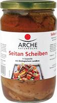 Seitano griežinėliai 650 g stiklinėje "Arche
