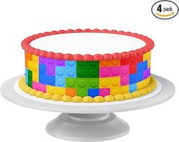 Tortas juostelės statybinės kaladėlės valgomos - 4 vnt. 24 cm x 5 cm pakuotė Tinka tortams iki 30 cm valgyti - kūrybinga tortų puošyba
