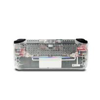Matinis permatomas galinis dangtelis ASUS Rog Ally X 2024, Rog Alloy X priekinės panelės priedai Apsauginis dangtelis Minkštas odinis rankenos dėklas Plokštelės