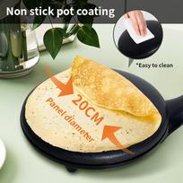 Houselin 600W Portable Pancake Maker,Non-stick Coating, Automatic Temperature Control,On/Off Easy to Use Pancakes EU juoda