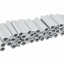 Klipsai tvoros juostai Bradas Solid, 4.75 cm, 40 vnt., šviesiai pilka