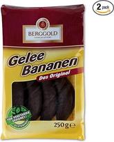 "Berggold" želė bananų skonio su šokolado apvalkalu be glitimo (2 x 250 g pakuotė)