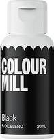 "Colour Mill Oil Blend" juodi aliejiniai maistiniai dažai - maistiniai dažai šokoladui, fondanui, keksiukams, pyragams, kepiniams, makaronams - maistiniai dažai tortų dekoravimui - 20 ml