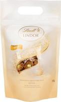 "Lindor White", 1 kg maišelis, apie 80 "Lindt" šokolado rutuliukų
