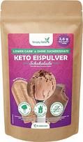 "Simply Keto" mažesnio angliavandenių kiekio* šokoladinių ledų mišinys - kreminiai ledai be cukraus, tik 2,6 g grynųjų angliavandenių, be maltitolio, be glitimo, be sojos ir ketogeniniai - 10 porcijų (100 g)