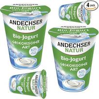 Andechser Jogurtas Natūralus graikiškas jogurtas 0,2% riebumo Graikiškas jogurtas iš nugriebto pieno 0,2% riebumo 400 g x 4 vienetai [šviežumo garantija]