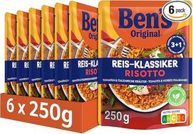 BEN'S ORIGINAL Ben's Original Express Risotto Ready Meals Pomidorai ir itališkos žolelės, 6 pakuotės (6 x 250g)