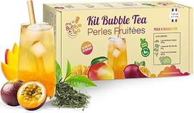 Burbulinės arbatos aistros rinkinys - Pagaminta Prancūzijoje - 6 burbulinės arbatos - Įtraukti cukranendrių šiaudeliai - Be glitimo ir veganų
