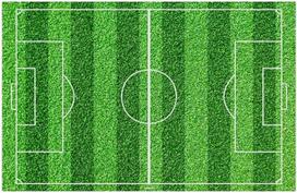 dekora 231136 Torto papuošalas, futbolo torto dekoracija, stačiakampio formos, valgomasis popierius be cukraus, 20 cm, futbolo aikštės formos valgomojo popieriaus lapas, žalias, 20 x 30 cm