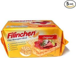 Filinchen The Crisp-Broad Original (5 x 75 g) su mažu cukraus ir natrio kiekiu, 5 vnt.