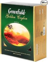 Greenfield Golden Ceylon, juodoji Ceilono arbata, vienos kilmės, gryna Šri Lankos juodoji arbata, 100 arbatos maišelių, 100 puodelių, 200 g