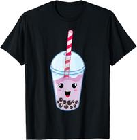 Kawaii Boba pieno arbata Cute Taro Bubble Tea Lover Dovanų marškinėliai
