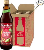 RABENHORST Immunkraft 6 pakuotės (6 x 700 ml) - harmoningos sudėties daržovių sultys su cinku ir vitaminu C