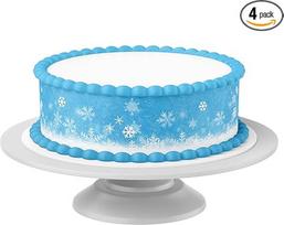 Žiemos valgomoji torto juosta - 4 vnt. 24 cm x 5 cm, tinkama tortams iki 30 cm ilgio valgyti - kūrybinga tortų puošmena