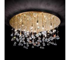 Ideal Lux - LED krištolinis lubinis šviestuvas MOONLIGHT 15xG9/3W/230V diametras 80 cm auksas
