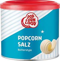 "Popcornloop Butterstyle" 300 g popkornų druskos su sviesto skonio milteliais Druska Popkornų prieskoniai rafinuotam maistui itin smulkūs