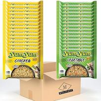 "Yum-Yum" greitai paruošiamų makaronų mišinio dėžutė 15 x vištiena / vištiena 15 x daržovės / daržovės - 30 x 60 g (1800 g) MBAccent® rinkinyje