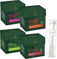 EILLES Fruit Magic Tea Diamond 4 rinkinių rinkinys su vaisių arbata ir saldainių lazdele "Gourvita Moments