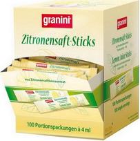 Granini citrinų sulčių lazdelės 100 x 4ml