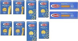 Makaronų "Barilla" bandomoji pakuotė (10 x 500 g) 5 rūšių makaronai (Spaghettini Penne Rigate-Tempestine-Puntine-Casarecce)