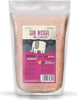Rožinė kristalinė druska iš Himalajų FINE (1700 g) 100 % veganiška valgomoji druska, gryna akmens druska, neapdorota natūrali druska, be priedų, nerafinuota. Pakistano druskos kalnai. Pandžabas, Pakistanas