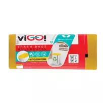 Šiukšlių maišai, VIGO!, 35 l,15vnt 4 Spalv.