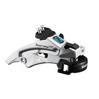 Priekinis pavarų perjungiklis Shimano Tourney FD-TX800 // 3x7/8-speed, 31,8/34,9 mm, 44-48T, Dual-Pull, Top Swing