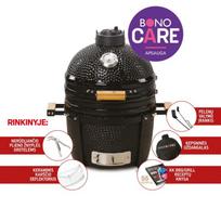 Anglinis lauko grilis Kamado Bono Minimo Juodas