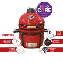 Anglinis lauko grilis Kamado Bono Minimo Raudonas