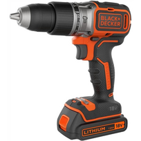 BLACK & DECKER 18V Drill Driver with 2x2.0 Ah Batteries  BCD383D2XK-QW