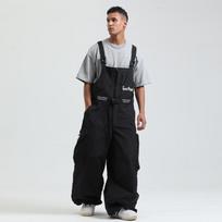 Unisex neperpučiami ir neperšlampami slidinėjimo darbo kombinezonai su didelėmis kišenėmis - plataus kirpimo, moteriškas žiemos stilius Large ryškiai rožinė