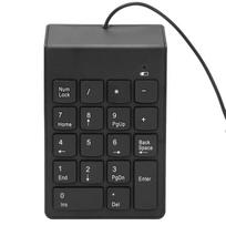 Skaitmeninė klaviatūra 18 klavišų USB 2.0 Plug and Play Ergonomiškas dizainas Nešiojamo dydžio neslystantis platus kilimėlis