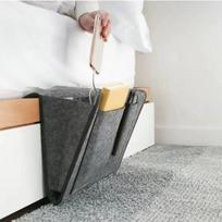 1 vnt. Veltinis Lovos Šoninis Laikiklis Neslystantis Šoninis Krepšys Lova Sofa Šoninė Kišenė Pakabinamas Sofos Laikiklis Kišenės Sofai tamsiai pilka spalva