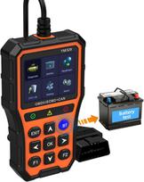„Bluetooth“ OBD2 skaitytuvas su akumuliatoriaus testeriu ir stebėjimu bei veikimo testu – palaikymas tikrinant automobilio diagnostikos informaciją „iPhone“ ir „Android“ oranžinė