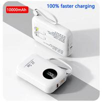 VAORLO Mini Portable Power Bank  PD QC 3.0 10000mAh 22.5W Super Fast Charging Charger Powerbank For Samsung iPhone Xiaomi D832 Black 10000mAh