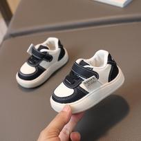 1-6 Years Old Baby Learning Shoes Foot Length 11-15cm Sports Shoes Soft Bottom Non-slip Casual Shoes Light White Shoes 16 juoda