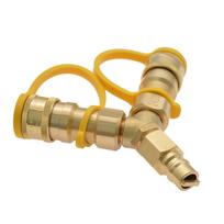 Quick Disconnect 3/8 Y Splitter Gas Quick Connect/Disconnect Separator Natural Gas Quick Connect Adapter Enduring