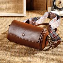 Pure Cowhide Wide Shoulder Strap Crossbody Small Bag for Women Versatile New Large Capacity Genuine Leather Shoulder Bag Soft Leather Women's Bag